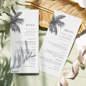 Moderne tropische strand minimalistische bruiloft menu