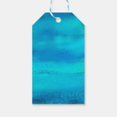 Moderne tropische strand palmbomen zonsondergang v cadeaulabel (Achterkant)