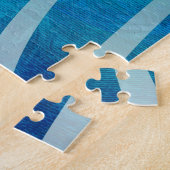 Moderne tropische strand palmbomen zonsondergang v legpuzzel (Zijkant)