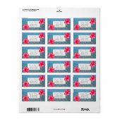 Moderne Tropische Strand, Zee, Hibiscus Etiket (Full Sheet)