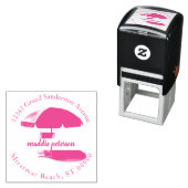 Moderne tropische strandparaplu sierlijk retour  zelfinktende stempel (In situ)