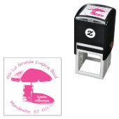 Moderne tropische strandparaplu sierlijk retour  zelfinktende stempel (In situ)