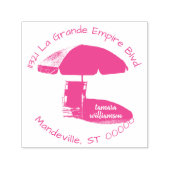 Moderne tropische strandparaplu sierlijk retour  zelfinktende stempel (Design)