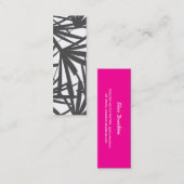 Moderne Tropische Vetgedrukte Palm Bladeren Patroo Mini Visitekaartje (Voorkant / Achterkant)