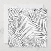Moderne tropische vierkante bruiloft uitnodiging (Achterkant)