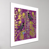 Moderne tropische vogel Abstracte bloemkunst Folie Afdrukken (Laagn)