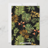 Moderne tropische volwassen onderneming 40e verjaa kaart (Achterkant)