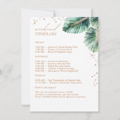 Moderne tropische vrijgezellenweekend uitnodiging (Achterkant)