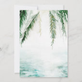 Moderne Tropische Water & Palmen Bruidsbrunch Kaart (Achterkant)