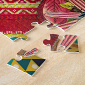 Moderne tropische Waterverf Floral-Indiaans patroo Legpuzzel (Zijkant)