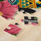 Moderne tropische Waterverf geel Legpuzzel (Zijkant)