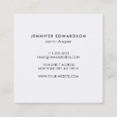 Moderne tropische waterverf verlaat professionele vierkante visitekaartje (Achterkant)