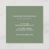 Moderne tropische waterverf verlaat professionele vierkante visitekaartje (Achterkant)