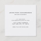 Moderne tropische waterverf verlaat professionele vierkante visitekaartje (Achterkant)