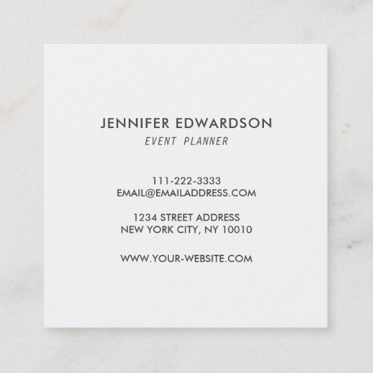 Moderne tropische waterverf verlaat professionele vierkante visitekaartje (Achterkant)