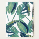 Moderne tropische waterverf vertrekt bruiloft planner (Achterkant)