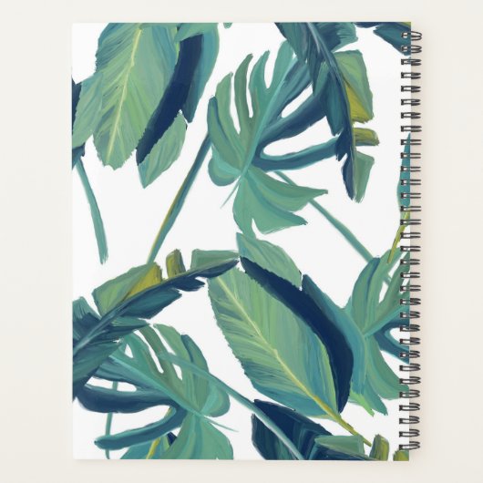 Moderne tropische waterverf vertrekt bruiloft planner