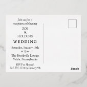 Moderne Tropische We Zijn Getrouwd Elopement Ontva Folie Uitnodiging Briefkaart (Achterkant)