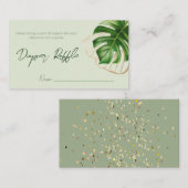 Moderne tropische wond één Baby shower luierriffel Visitekaartje (Voorkant / Achterkant)