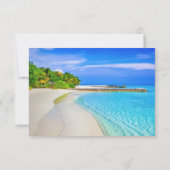 Moderne tropische Zee-bruiloft voor elke bestemmin Kaart (Achterkant)