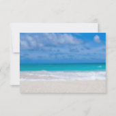 Moderne tropische Zee-bruiloft voor elke bestemmin Kaart (Achterkant)