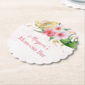 Moderne tropische zomer Baby shower Kartonnen Onderzetters (Gekanteld)