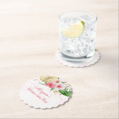 Moderne tropische zomer Baby shower Kartonnen Onderzetters (Insitu)