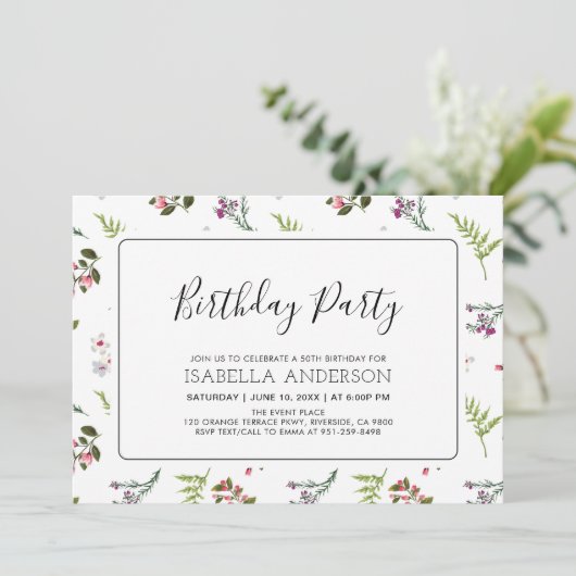 Moderne tropische zomer: geboortedag van Volwassen Kaart (Staand voorkant)