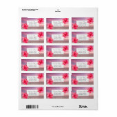 Moderne Tropische Zonsondergang Strand,Hibiscus Etiket (Full Sheet)