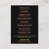 Moderne tropische zwarte neonkaars — productlijn visitekaartje (Achterkant)