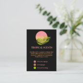Moderne tropische zwarte neonkaars — productlijn visitekaartje (Staand voorkant)