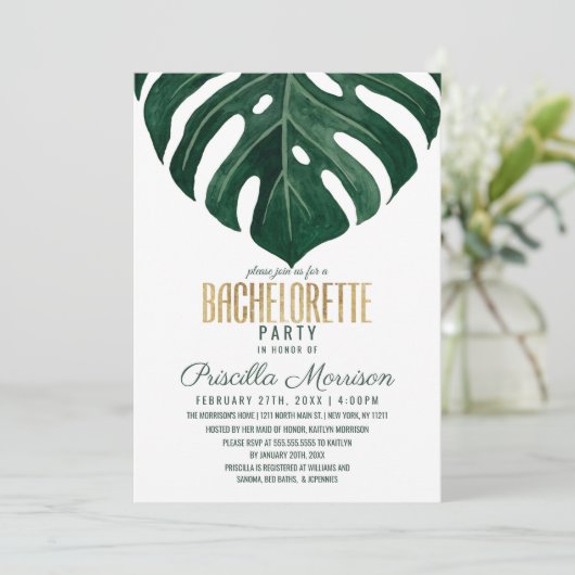 Moderne Tropische Zwitserse Kaas Gouden Bacheloret Kaart (Staand voorkant)