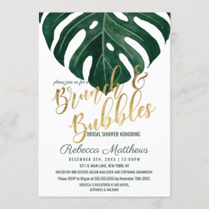 Moderne Tropische Zwitserse Kaas Gouden Brunch Bub Kaart