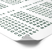 Moderne Tropische Zwitserse kauwgistrootkaart Poster (Hoek)