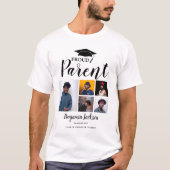 Moderne Trots Ouder | 6 Foto Afstudeer T-Shirt (Voorkant)