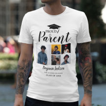 Moderne Trots Ouder | 6 Foto Afstudeer T-Shirt