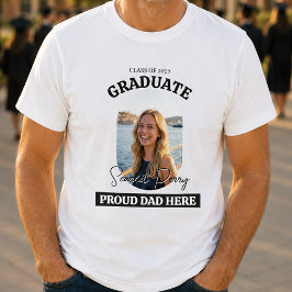 Moderne Trots Vader Hier | Foto Afstudeer T-Shirt