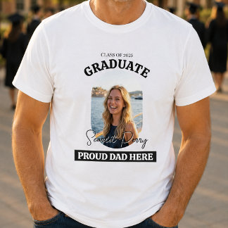 Moderne Trots Vader Hier | Foto Afstudeer T-Shirt