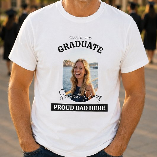 Moderne Trots Vader Hier | Foto Afstudeer T-Shirt