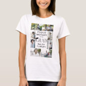 Moderne trotse moeder Afstuderen 9 fotocollage T-shirt (Voorkant)