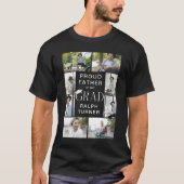 Moderne trotse vader Afstuderen 9 fotocollage T-shirt (Voorkant)