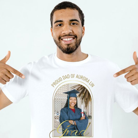 Moderne trotse vader van de afgestudeerde aangepas t-shirt