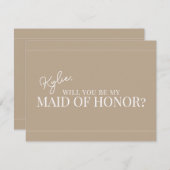 Moderne Trouvaille Kaart voor Bruidsmeisje (Voorkant / Achterkant)