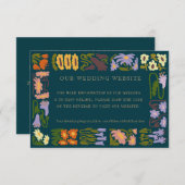 Moderne Trouw Boho Chic Website | RSVP QR Code Informatiekaartje (Voorkant / Achterkant)