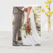 Moderne Trouw Boho Vouwkaart Kaart (Gele Bloem)