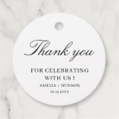 Moderne Trouw Bruidsfeest Babyshower Bedankt Bedankjes Labels (Voorkant)