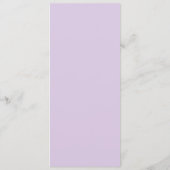 Moderne Trouw Bruiloft Lilac Menu (Achterkant)