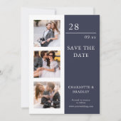 Moderne Trouw Collage met Vier Foto's Save The Dat Date (Voorkant)