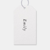 Moderne Trouw Dank Je in Zwart en Wit Cadeaulabel (Achterkant)