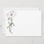 Moderne Trouw Dankjewel met Viooltjes Bedankkaart (Achterkant)